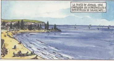Viñetas de los fascículos de Drappier sobre Xàbia