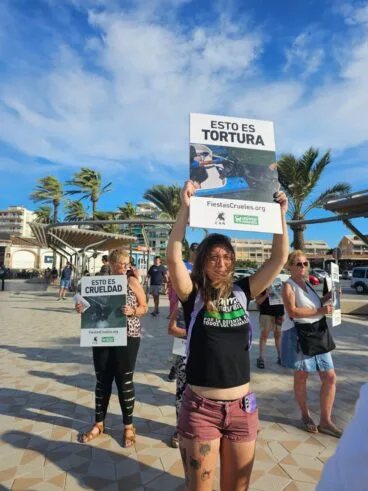 Manifestación antitaurina en Xàbia