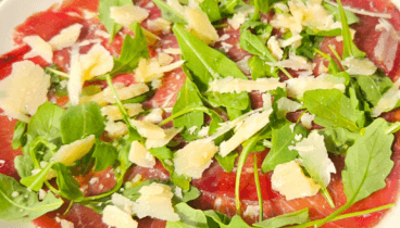 Carpaccio con ingredientes llegados desde Italia
