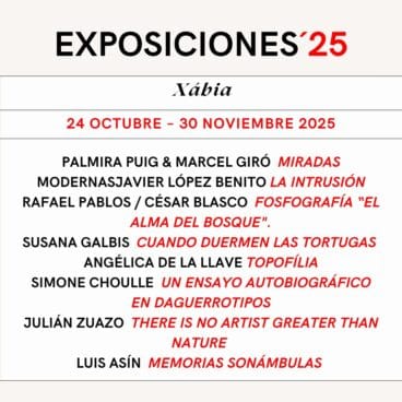 Cartel exposiciones de Ojos Rojos en Xàbia