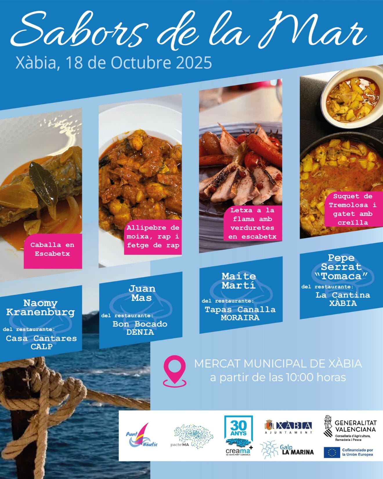 Cartel 'Sabors de la Mar' en Xàbia