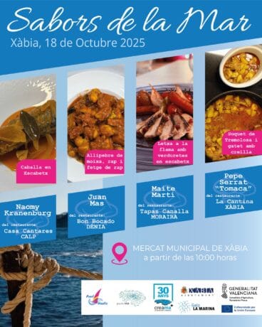 Cartel ‘Sabors de la Mar’ en Xàbia