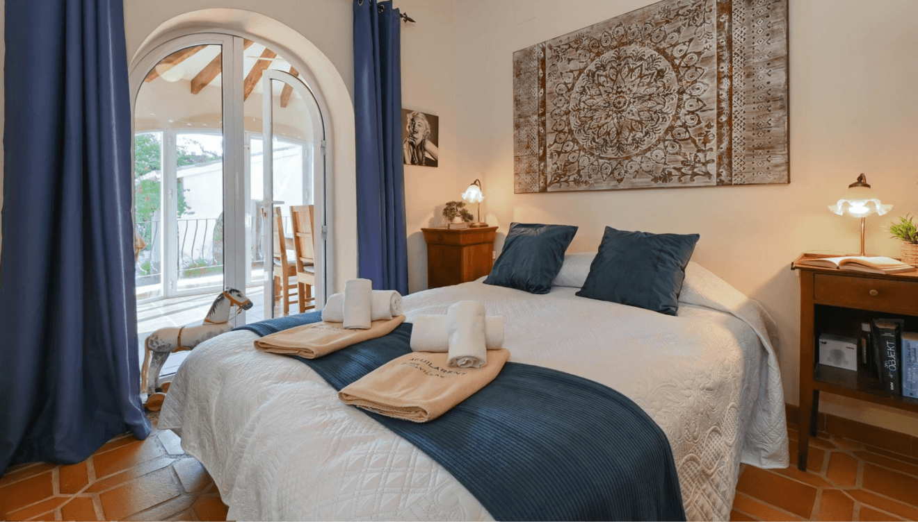 Dormitorio doble de Villa La Siesta ideal para familias o amigos