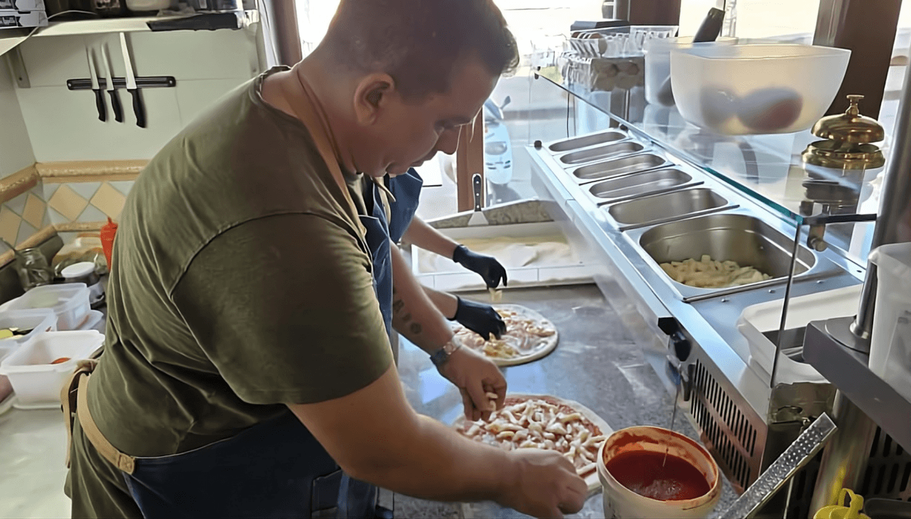 L’Accademia Pizzería & Cafetería, maestros pizzeros