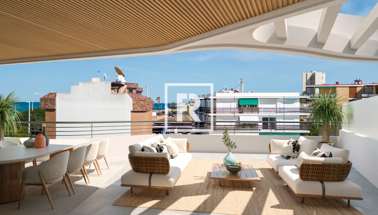 Terraza con vistas desde Arenal Jávea Beach