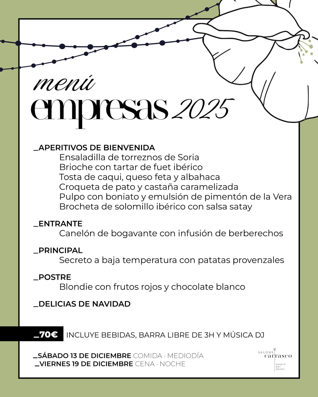 El menú perfecto para brindar con tus compañeros