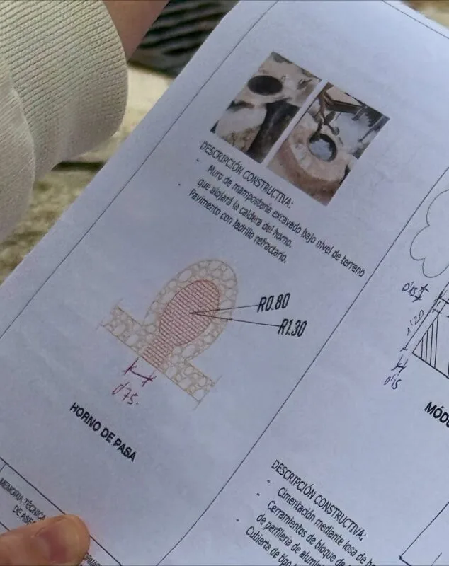 Imagen: Plano sobre la construcción del horno de escaldar en el Riurau d'Arnauda
