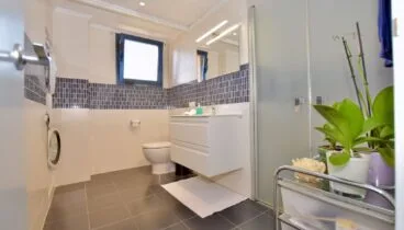 Segundo baño completo con ducha y diseño elegante