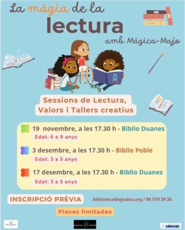 Sesiones de lectura para niños y niñas en las bibliotecas de Xàbia