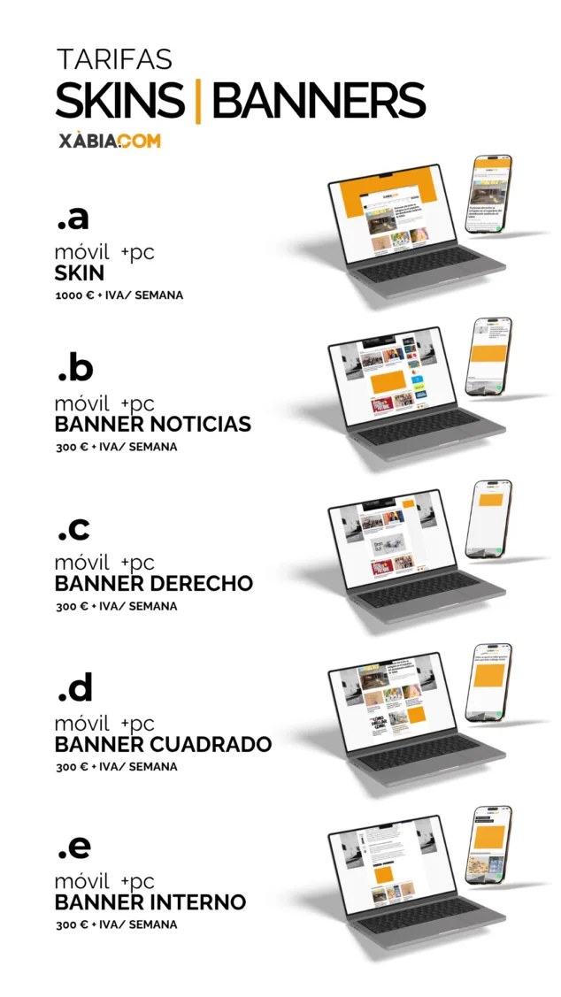 Imagen: Tarifas en Xàbia.com - 2025