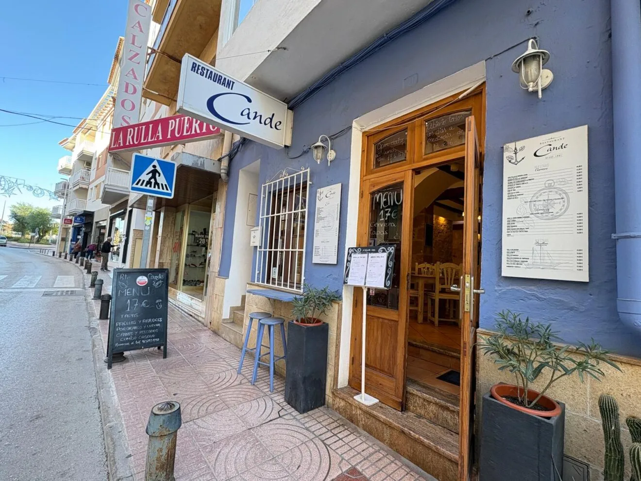 Fachada del Restaurante Cande en Xàbia