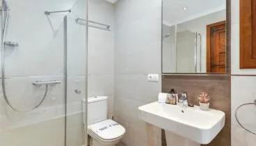 Baño funcional moderno con ducha