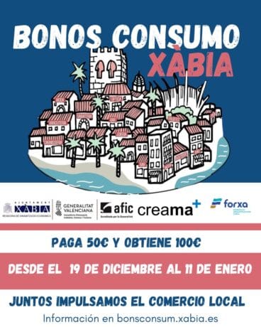 Cartel Bonos Consumo Xàbia 2025