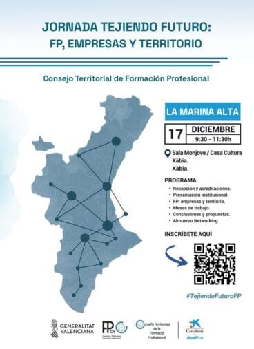 Cartel de las Jornadas ‘Tejiendo Futuro’ en Xàbia