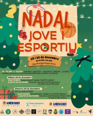 Cartel oficial del Nadal Jove i Esportiu 2025 en Xàbia