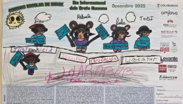 Dibujo ganador del concurso escolar de Dibujo por el Día Internacional de los Derechos Humanos 2
