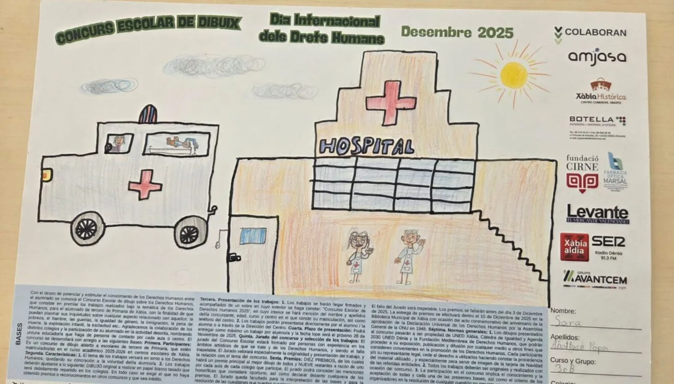 Dibujo ganador del concurso escolar de Dibujo por el Día Internacional de los Derechos Humanos 6