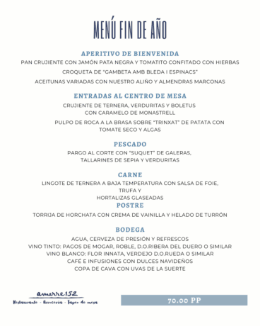 El mejor menú de Nochevieja de este 2025