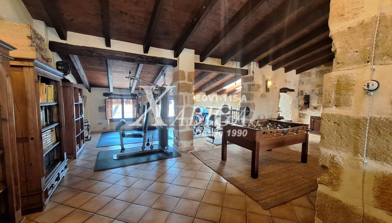 Gimnasio privado integrado en la vivienda