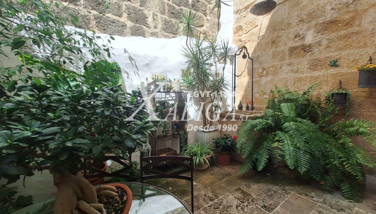 Patio exterior con piscina privada orientado al sur