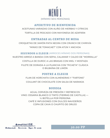 Primera opción del menú de grupos para estas navidades