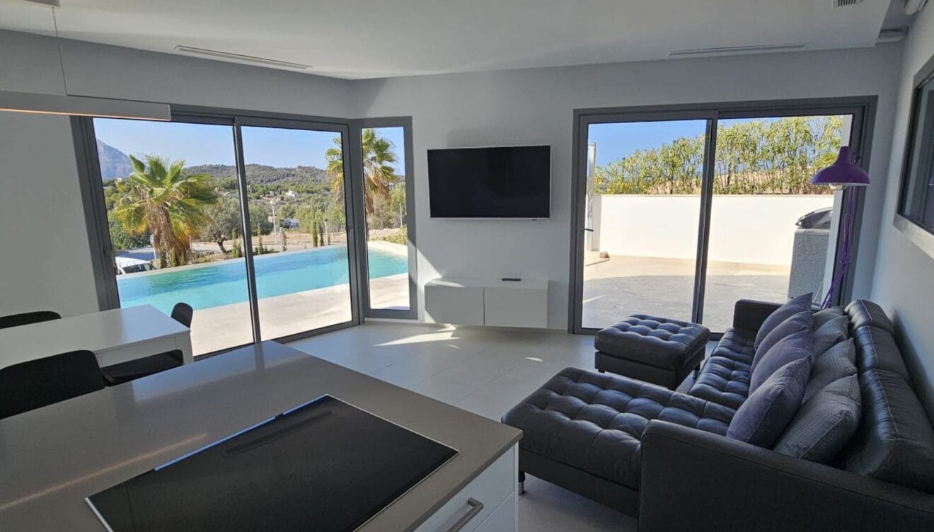 Salón luminoso donde disfrutar del invierno