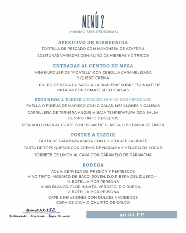 Segunda opción del menú de grupos para estas navidades