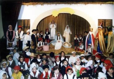 Belén del Colegio Vicente Tena. Años 90. Archivo del Colegio Nacional Mixto Vicente Tena.