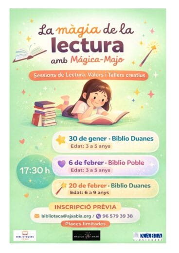 Cartel anunciador de «La magia de la lectura con Mágica-Majo»