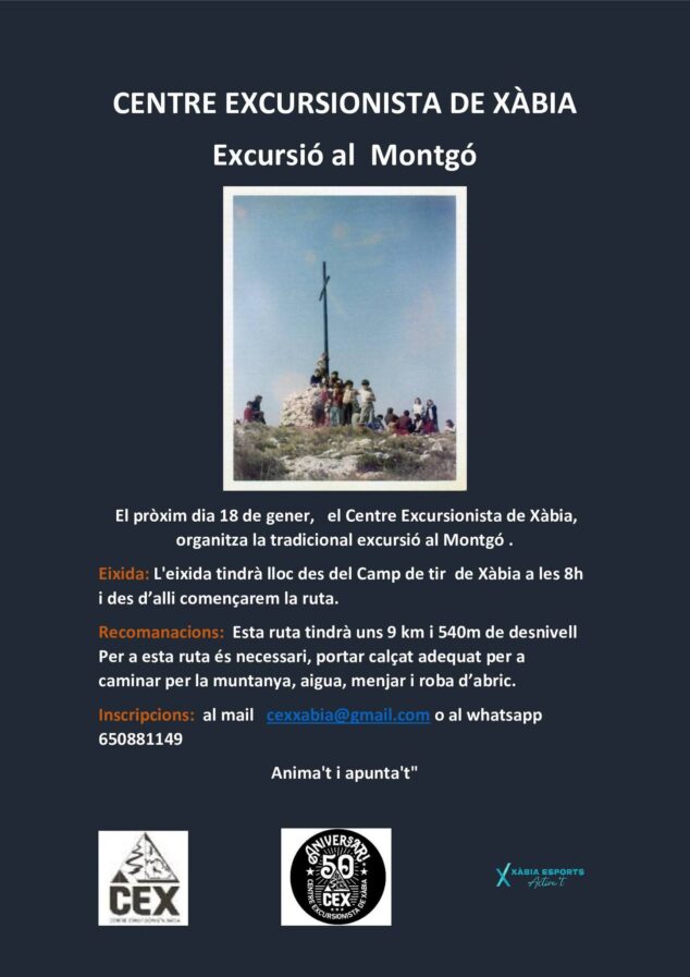 Imagen: Cartel de la Subida al Montgó