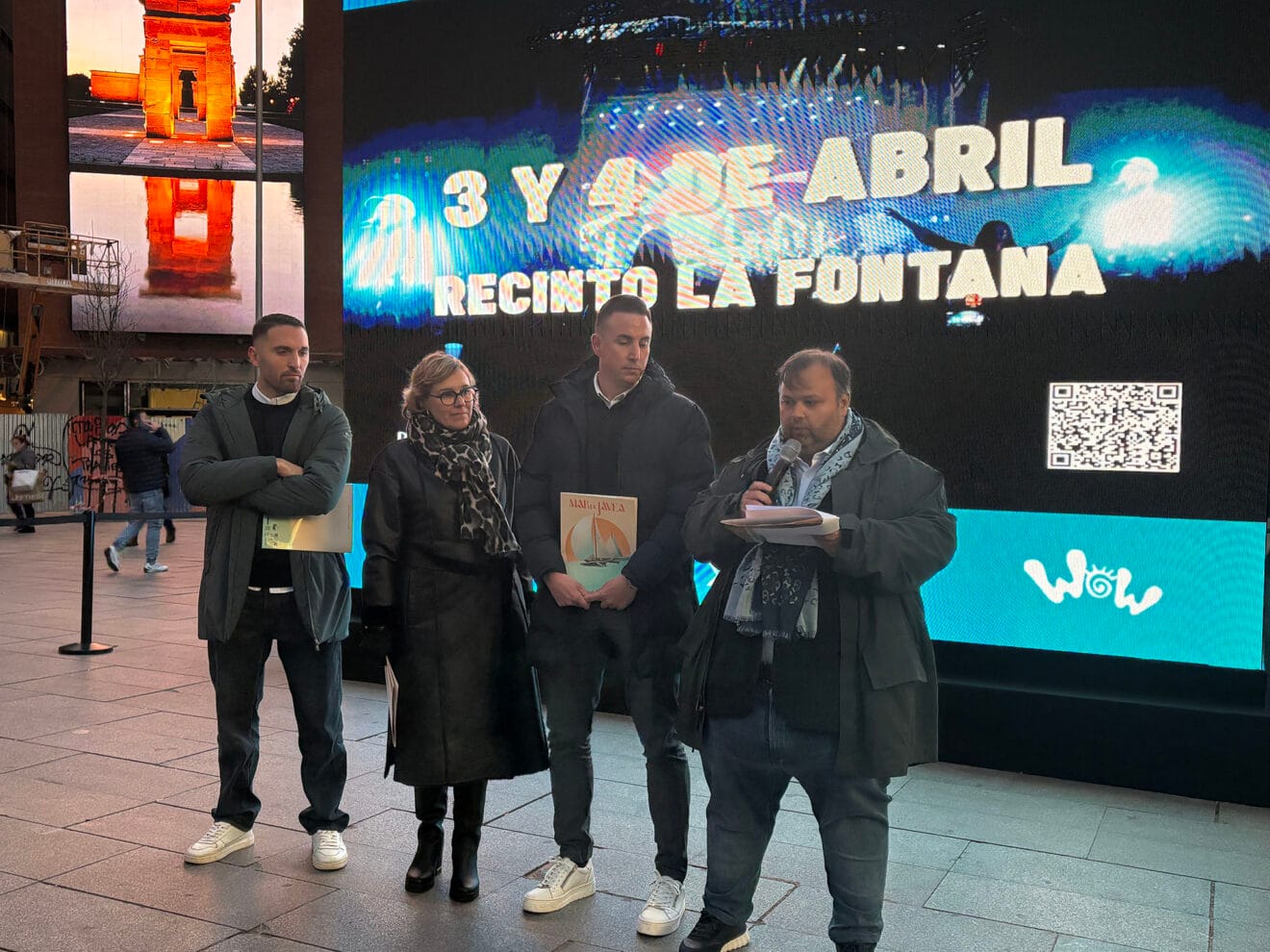 El Ayuntamiento de Xàbia y los impulsores del Festival Mar de Jávea presentando la iniciativa en Callao