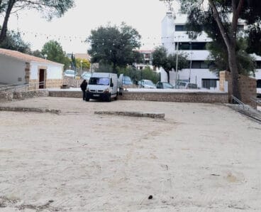 Escenario creado en el espacio del Riurau d’Arnauda