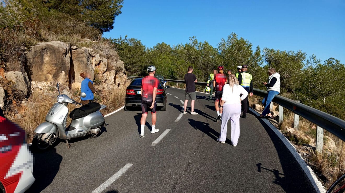 Implicados en los múltiples accidentes en Les Planes de Xàbia