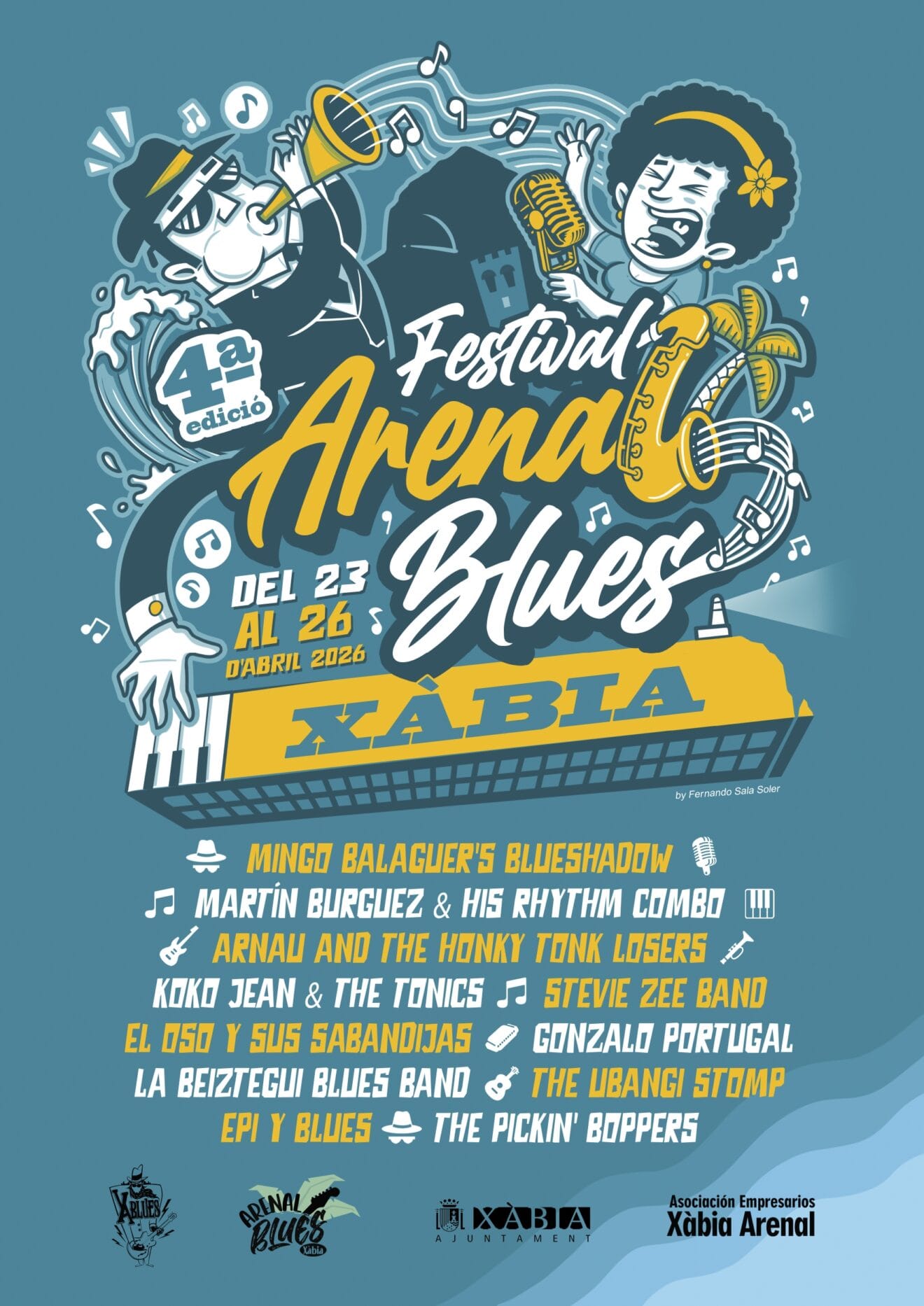 Cartel artistas Arenal Blues 2026