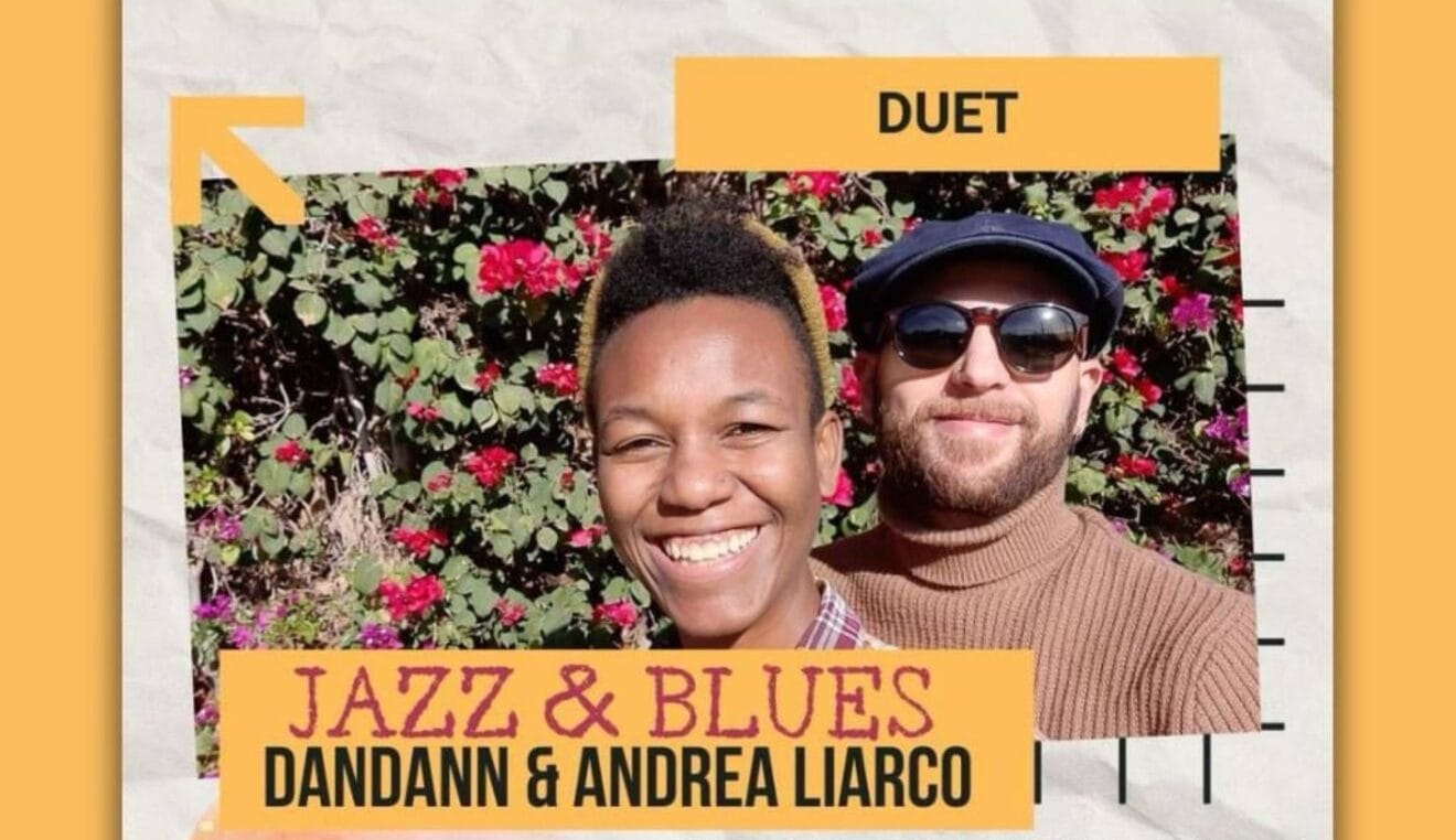 Cartel del concierto de DanDann y Andrea Liarco en la Casa de Cultura de Xàbia, con una propuesta que fusiona jazz, folk y blues
