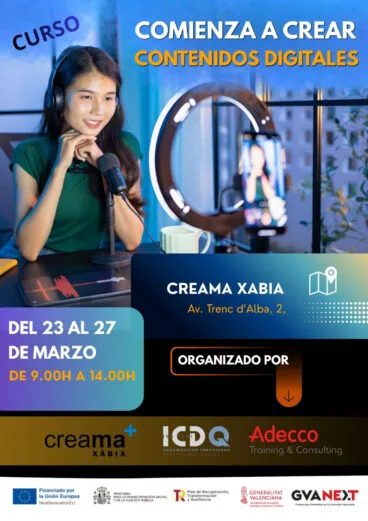 Curso de creación de contenidos digitales de Creama
