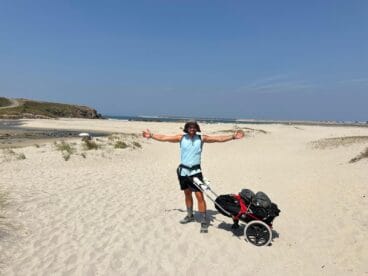 David fent el repte de recórrer a peu la Península Ibèrica