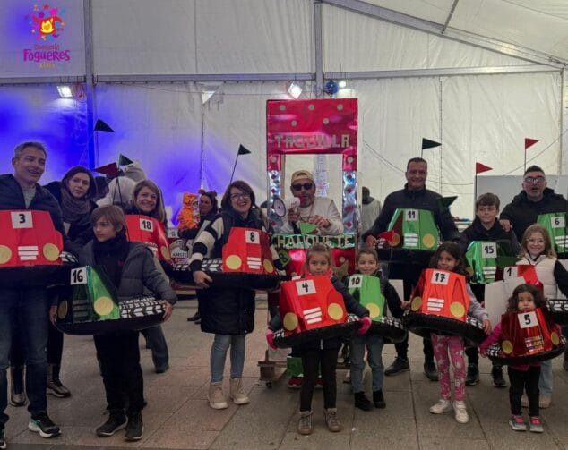 Image: Group of friends in costume at the 2025 Carnival