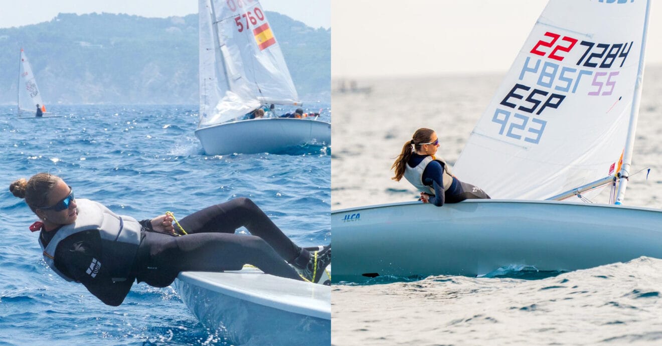Las regatistas Begoña Pérez Manglano Sánchez y Elena Pérez Manglano Sánchez, del Club Náutico de Jávea