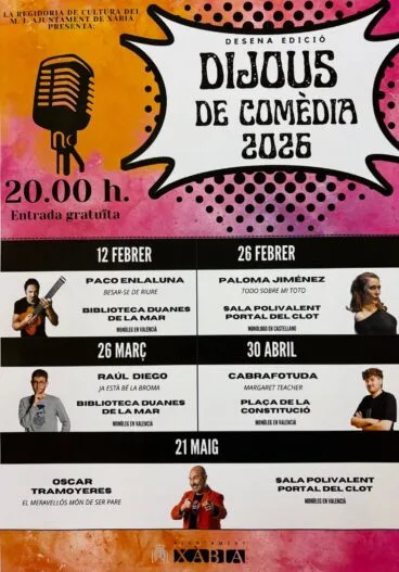 Programación de Dijous de Comèdia 2026