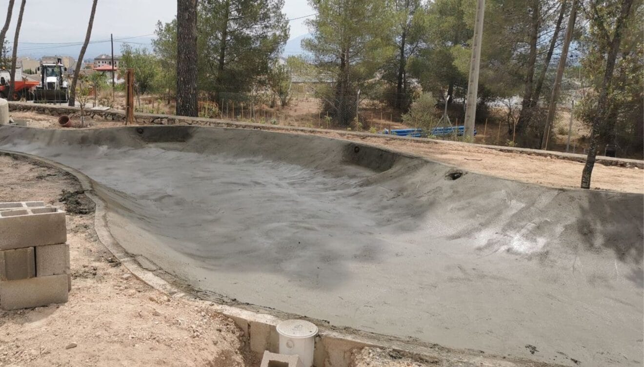 Rehabilitación de piscinas mediante hormigón proyectado