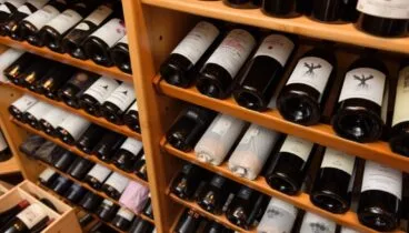 Botellas de vino de distintas denominaciones de origen en Bodega Miguel