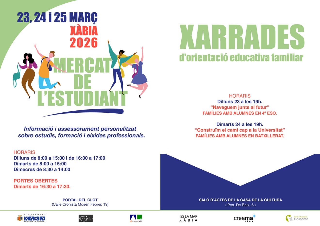 Cartel del Mercat de l’Estudiant 2026 de Xàbia