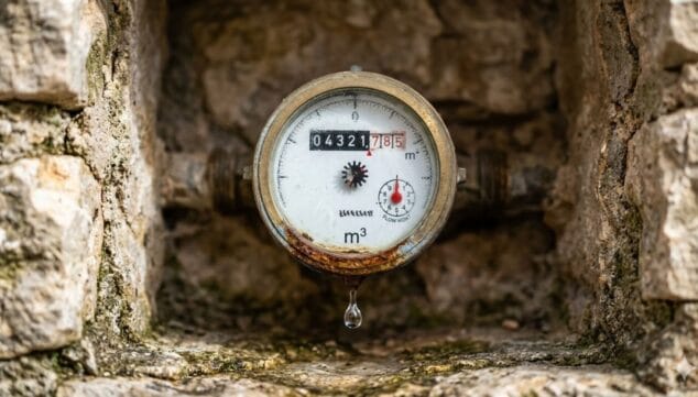 Imagen: Contador de agua corrosionado por las filtraciones