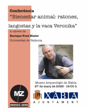 Cartel de la conferencia sobre bienestar animal en Xàbia