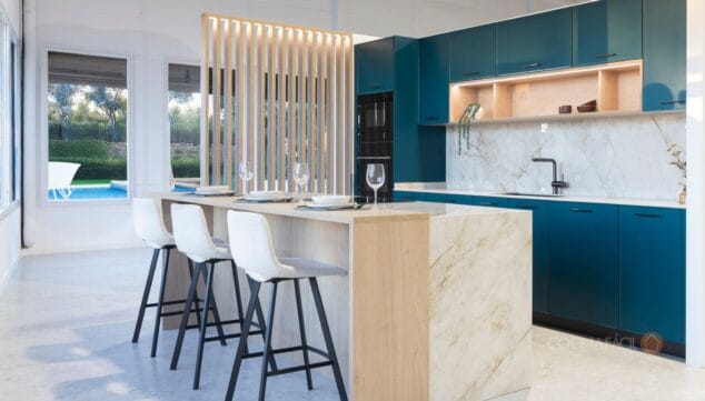 Imagen: El contraste como clave del diseño de cocinas modernas y equilibradas