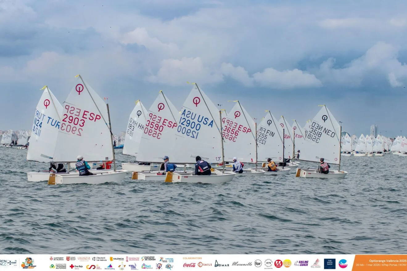Las embarcaciones durante la regata