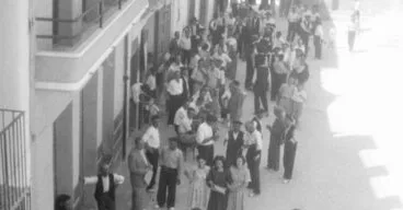 Plaça de Baix en los años 40