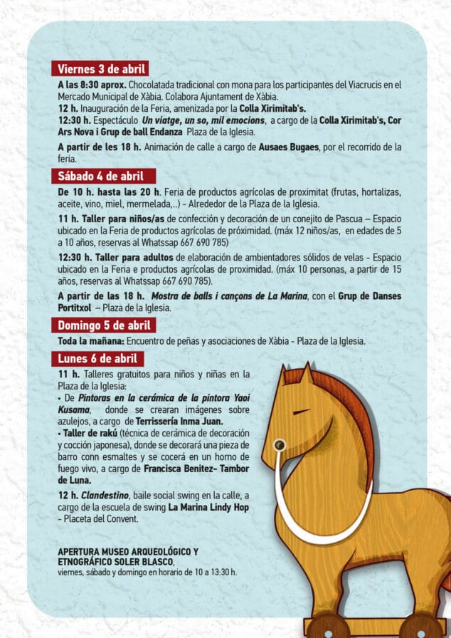 Imatge: Programació Fira d'Artesania Xàbia 2026