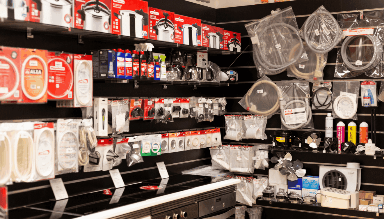 Stock de recambios originales para electrodomésticos de todas las marcas
